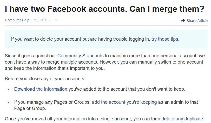 facebook dos cuentas información iniciar sesión dos cuentas facebook