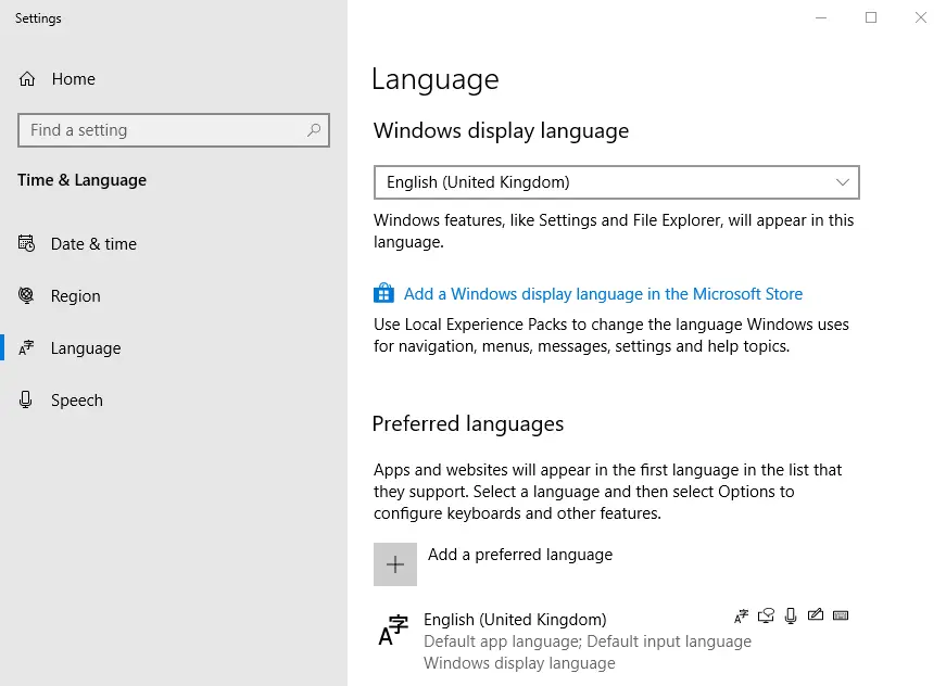 Opciones de idioma idioma funciones de escritura deshabilitar notificación windows 10