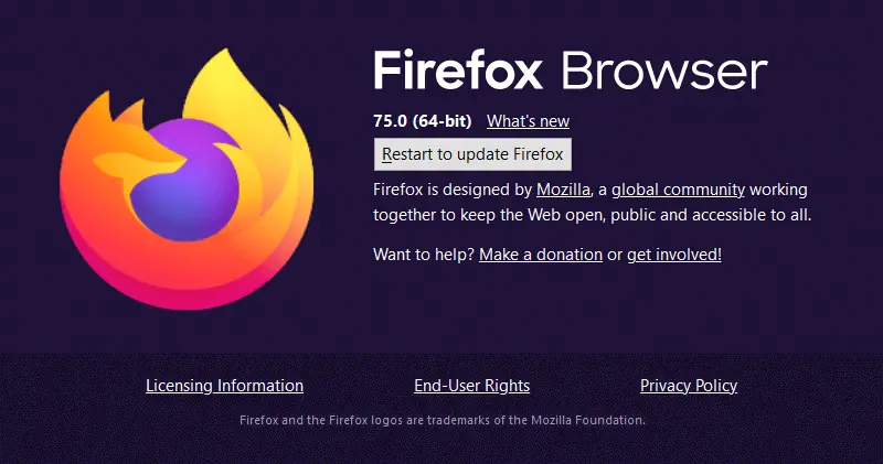 Reinicie para actualizar el botón de Firefox, código de error de netflix f7701-1003