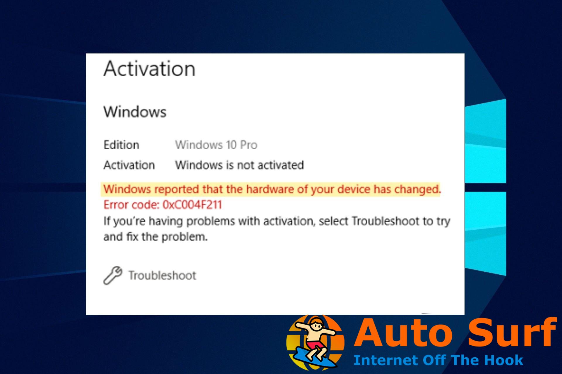Error de activación de Windows 0xc004f211: cómo solucionarlo