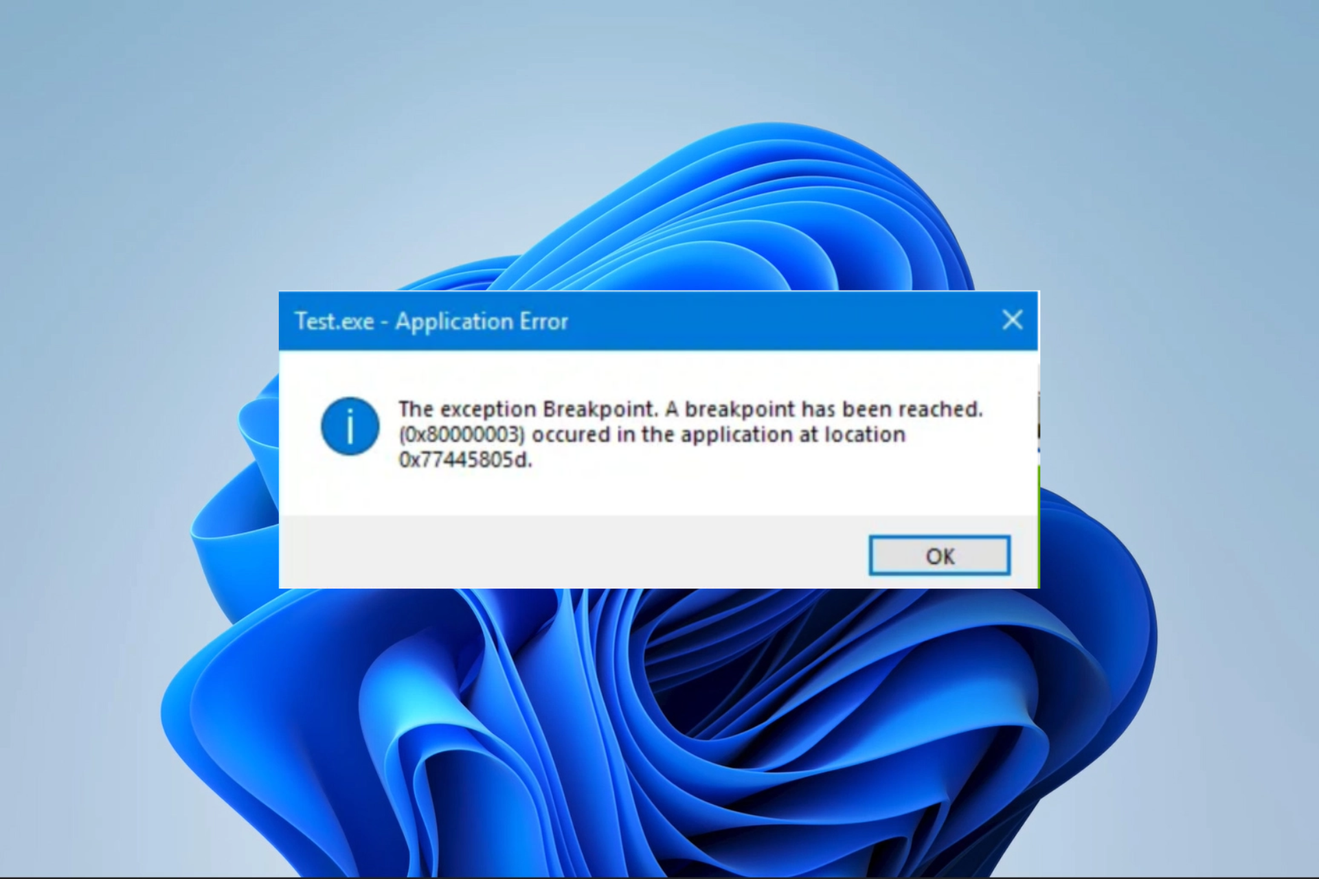 Error de punto de interrupción en Windows 11: 10 formas de solucionar la excepción