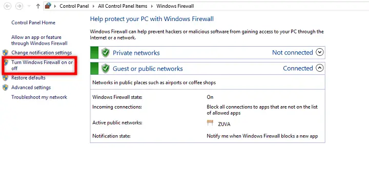Activar la aplicación Firewall de Windows no pudo iniciarse correctamente 0xc0000005