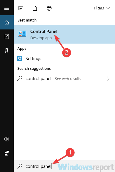 búsqueda en el panel de control El clic del panel táctil de Dell no funciona