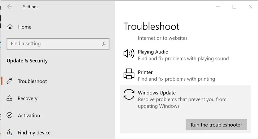 Error de actualización de Windows 0x8024a11a