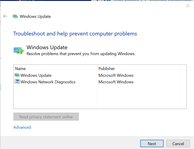 Error de actualización de Windows 0x8024a223