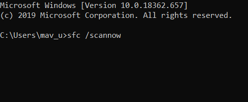 El comando sfc /scannow Entrada de control de acceso es un error corrupto en Windows