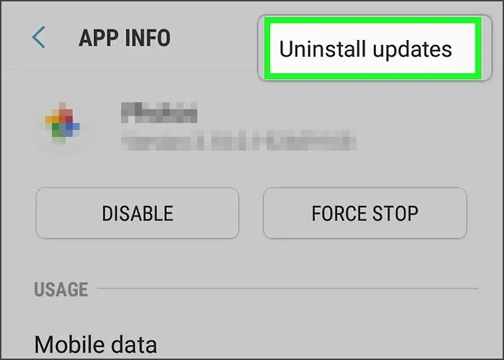 desinstalar actualizaciones android