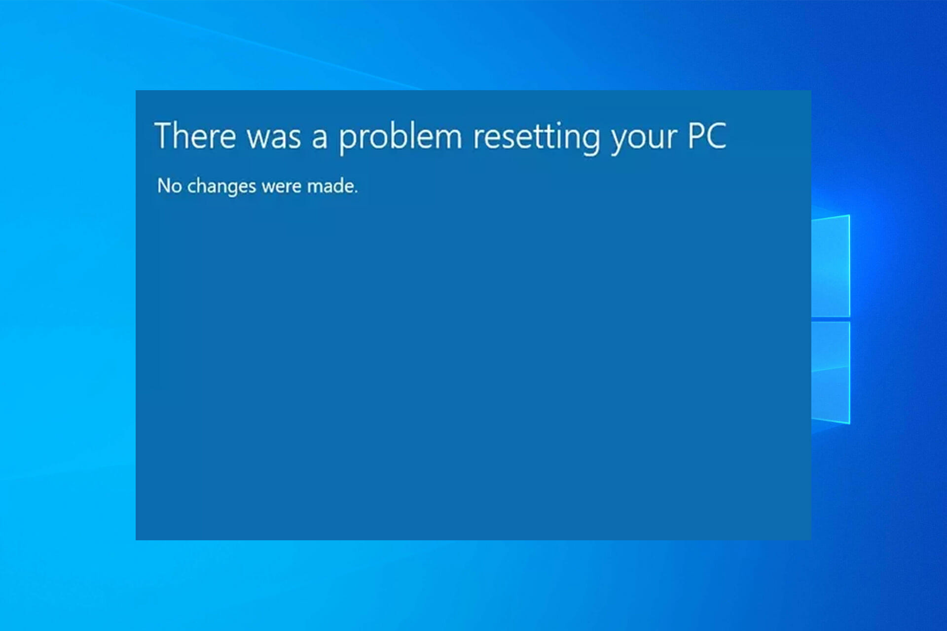 Hubo un problema al reiniciar tu PC
