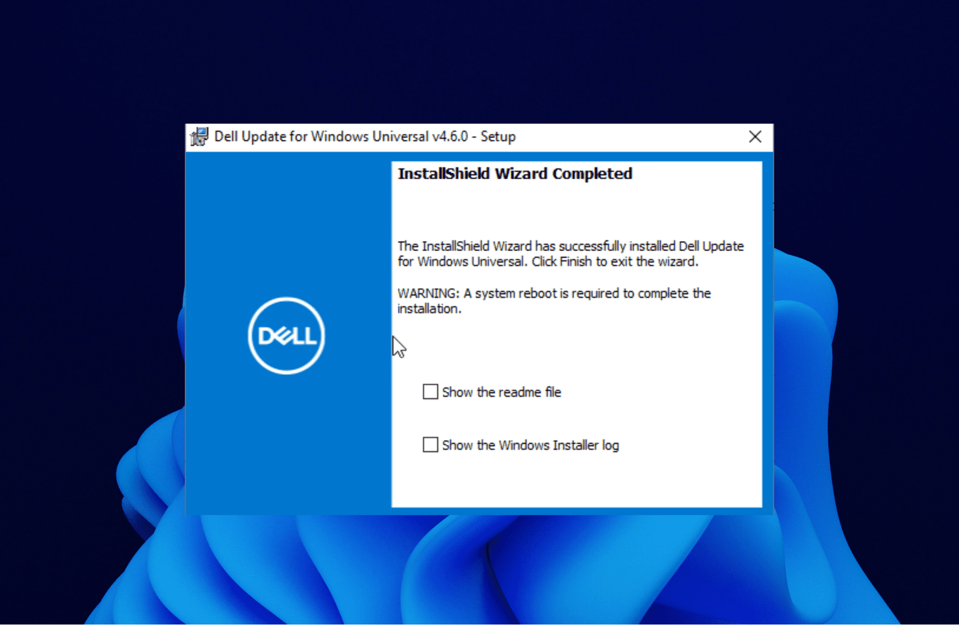 la actualización de Dell no funciona