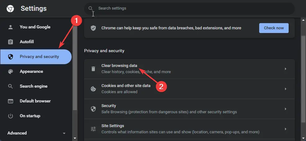 Privacidad y seguridad de Chrome