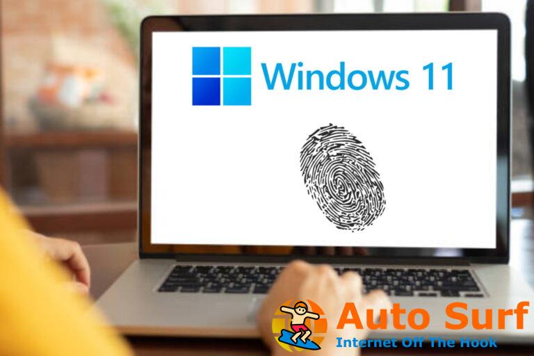 REVISIÓN: el sensor de huellas dactilares de Windows 11 no funciona