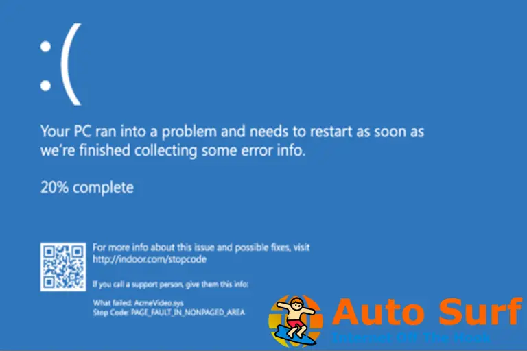 REVISIÓN: error de página en el área no paginada en Windows 11