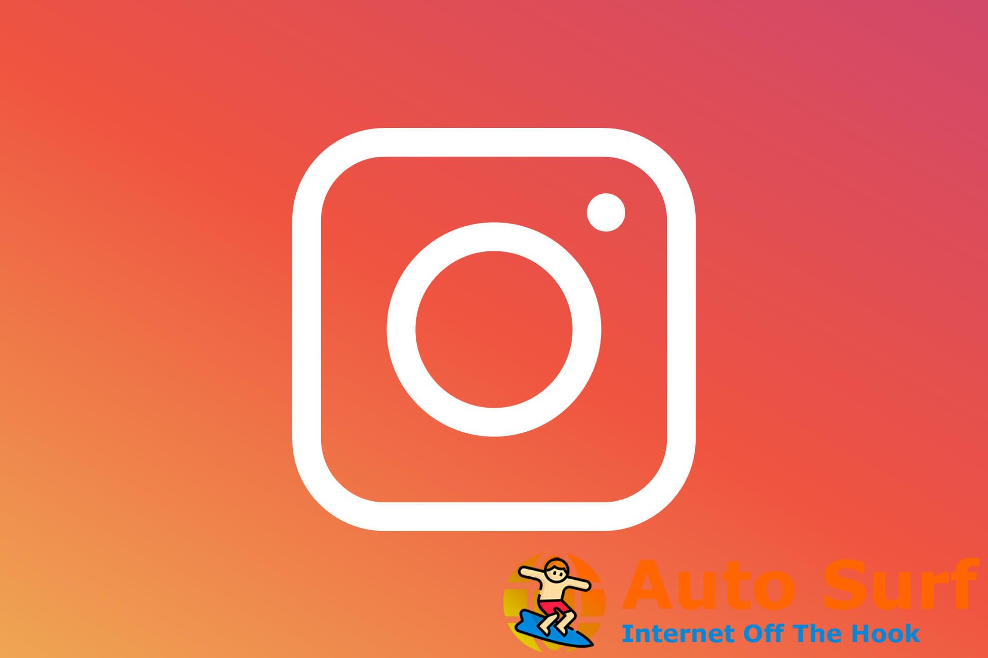 REVISIÓN: hubo un error al guardar los cambios en Instagram