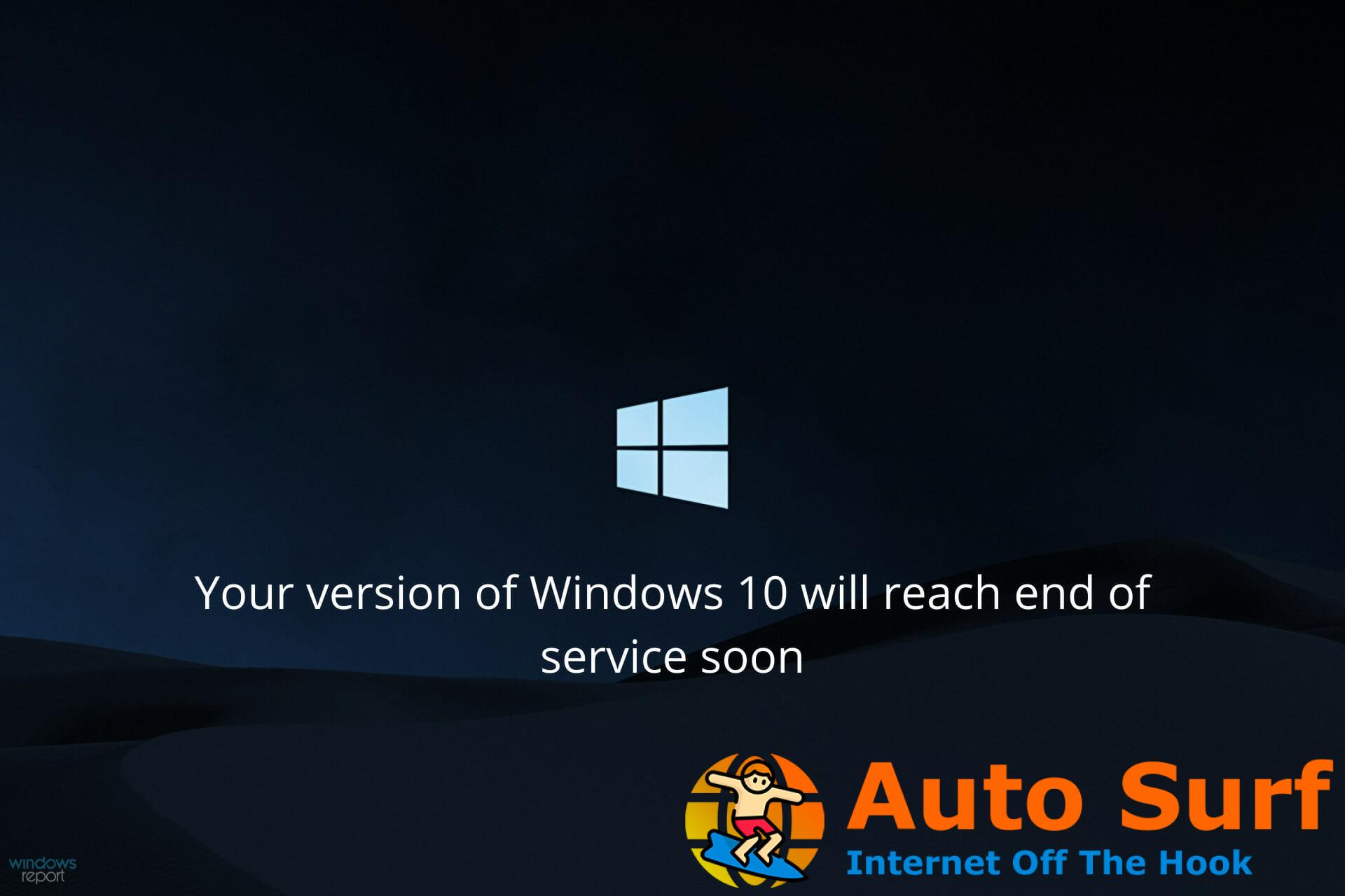 REVISIÓN: su versión de Windows 10/11 llegará al final del servicio