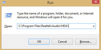 ejecutar la ventana Realtek HD Audio Manager no se abre