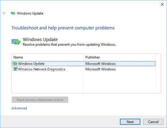 Actualización de Windows para reparar 0x80244007