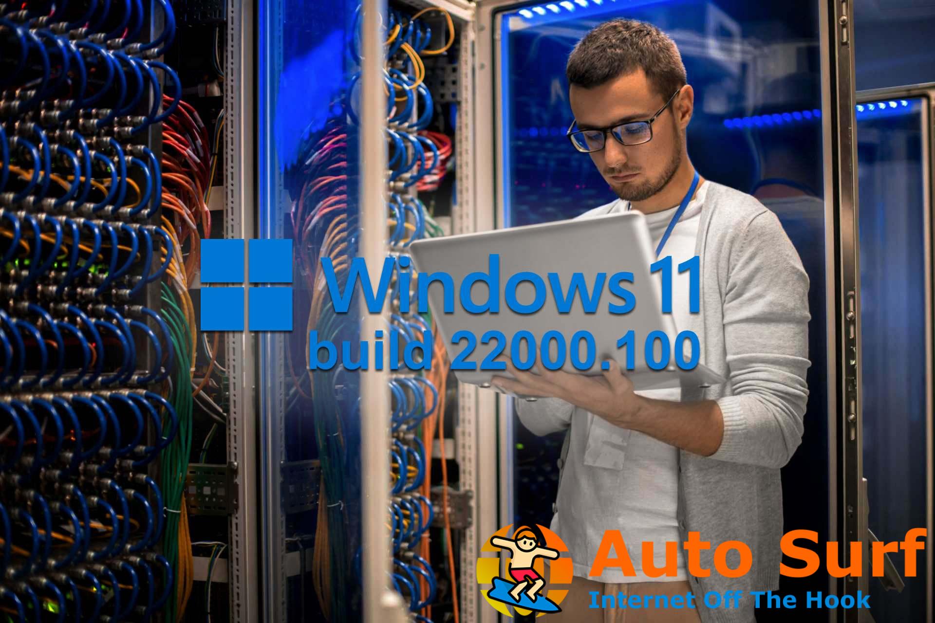 Windows 11 compilación 22000.100