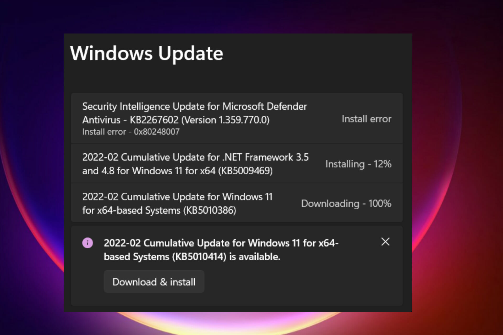 Solución: error de actualización de Windows 11 0x80072ee7