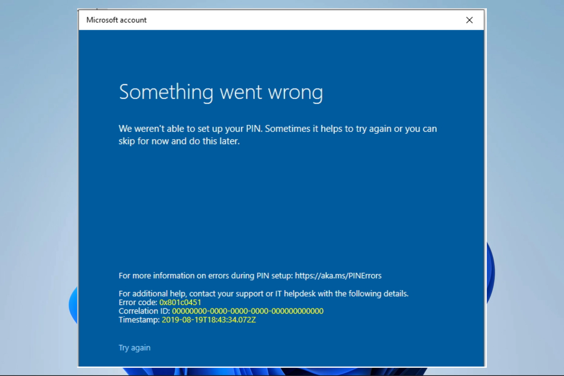 Solución: no pudimos configurar su error de pin en Windows 11