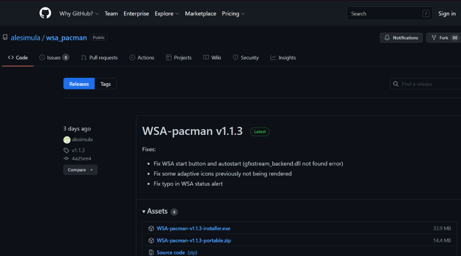 También puede transferir aplicaciones de Android en Windows 11 usando WSA PacMan