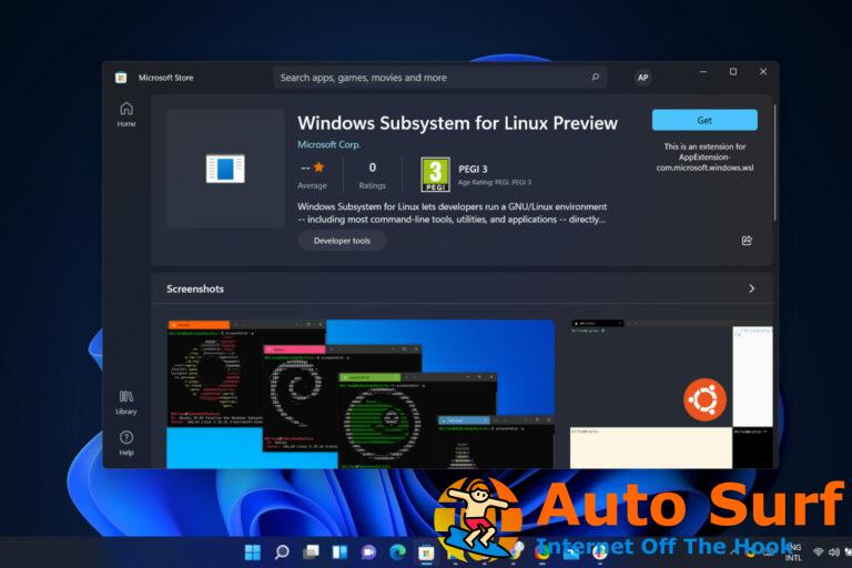 WSL ya está disponible en la tienda de Windows 11