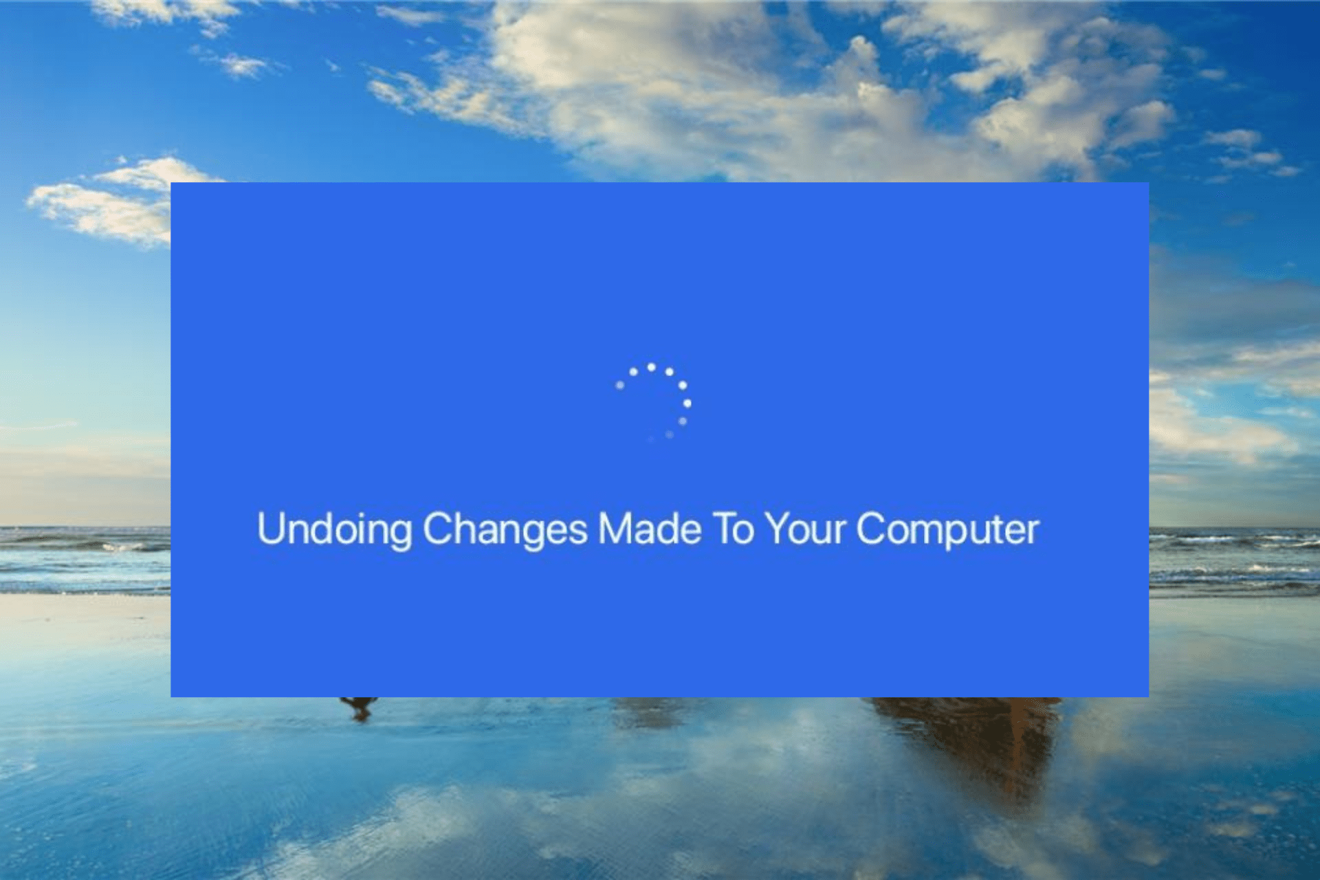 deshacer los cambios realizados en su computadora windows 10