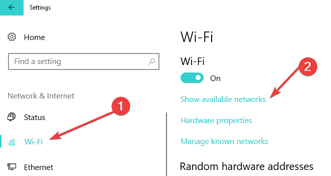 mostrar las redes wifi disponibles