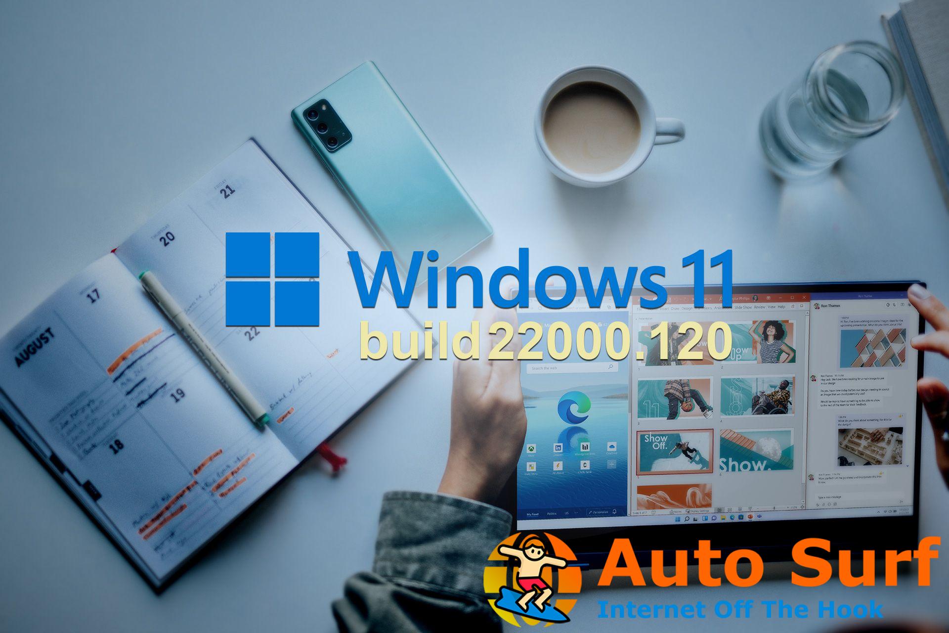 Windows 11 compilación 22000.120