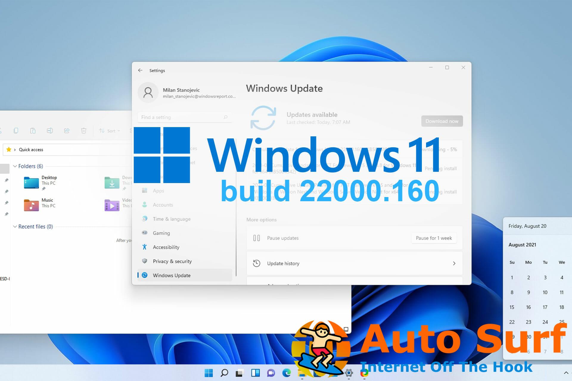 Windows 11 compilación 22000.160: nueva aplicación Reloj y primera descarga ISO