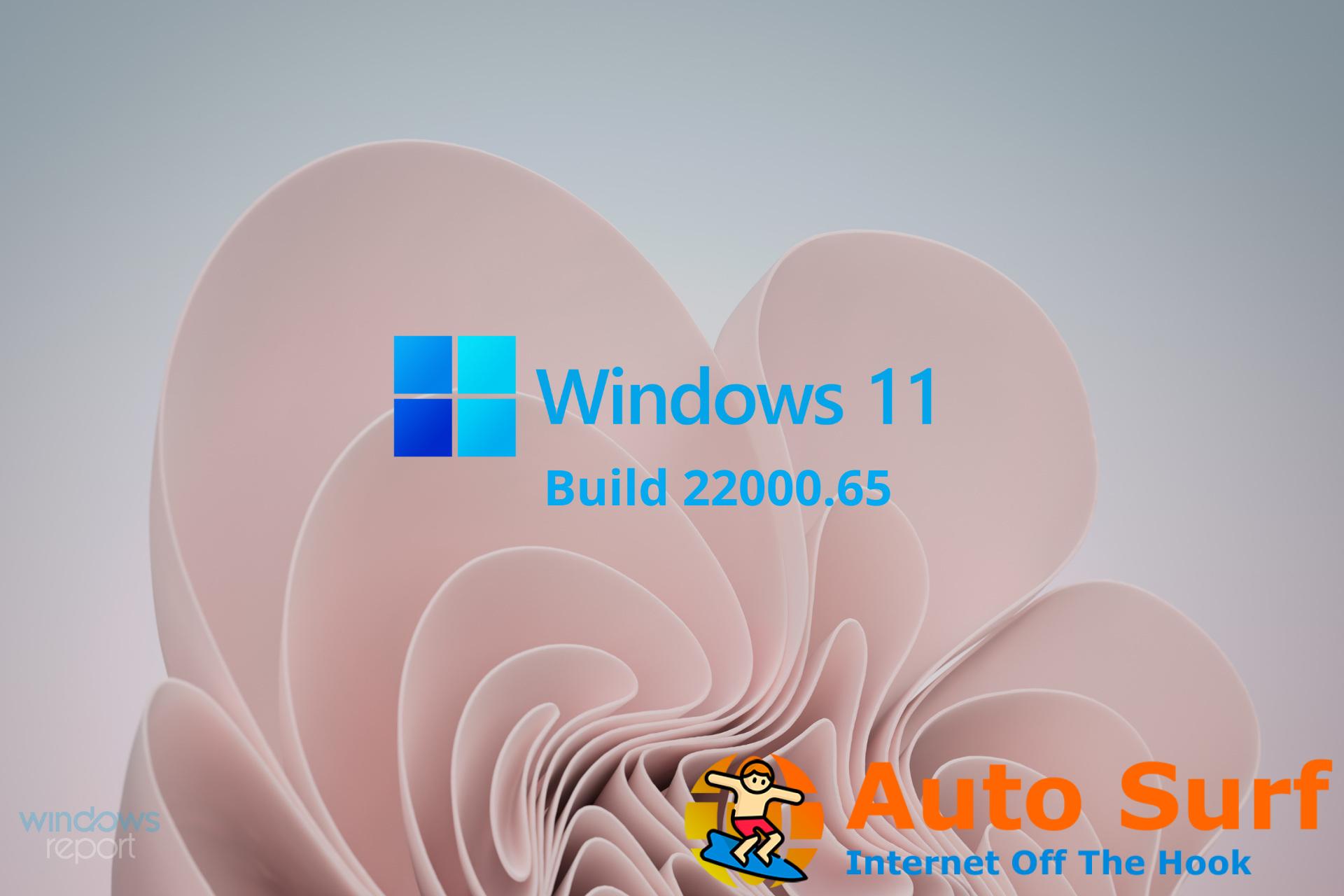 Revisión de la compilación 22000.65 de Windows 11