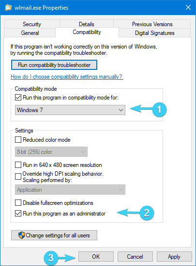 compatibilidad windows live mail no funciona