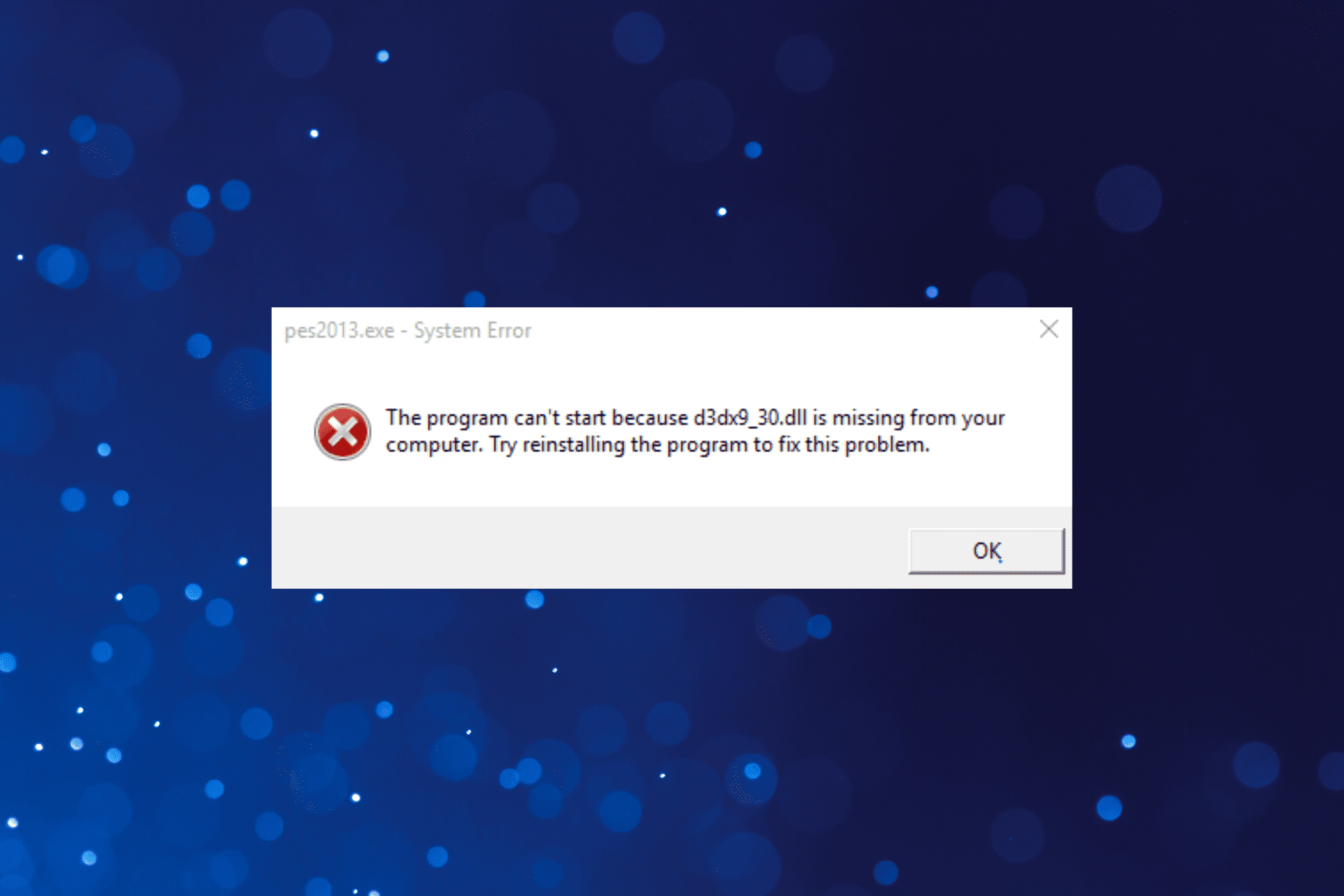 corrige la falta de d3dx9_30.dll en Windows