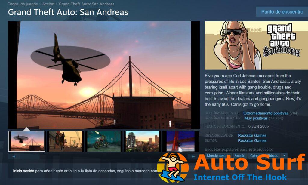 Cómo descargar GTA San Andreas en Windows 11