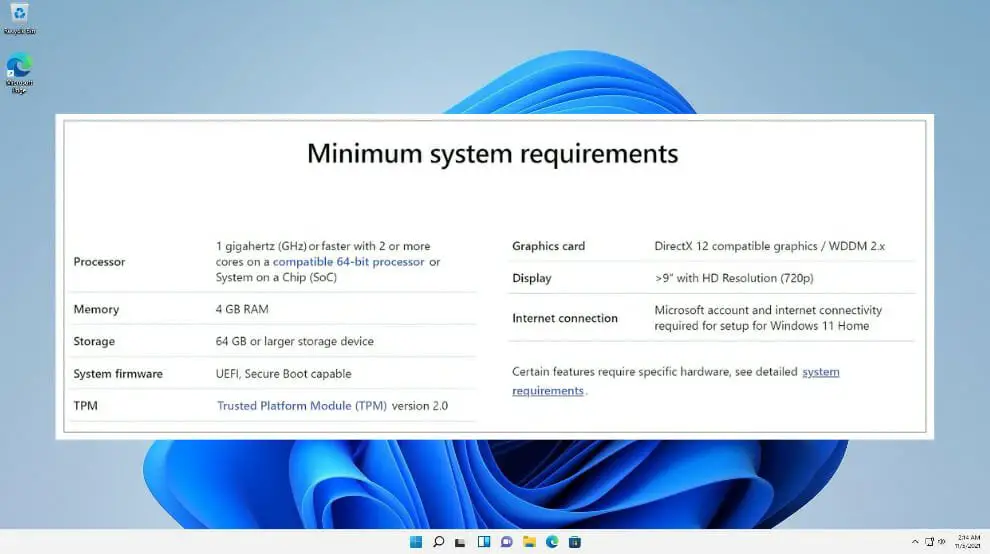 requisitos mínimos del sistema la computadora se reinició inesperadamente o encontró un error inesperado Windows 11