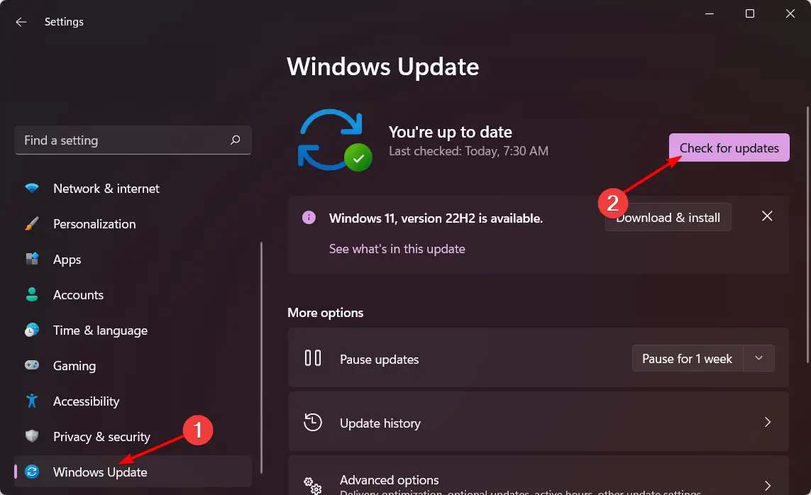 comprobar actualizaciones-w11 windows 11 pantalla azul